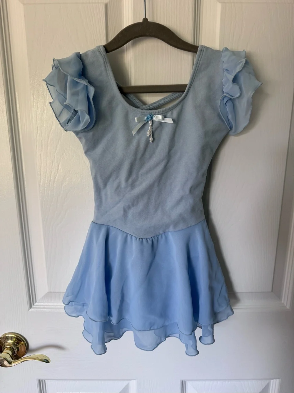 Light Blue Girls' Dance Costume Dress